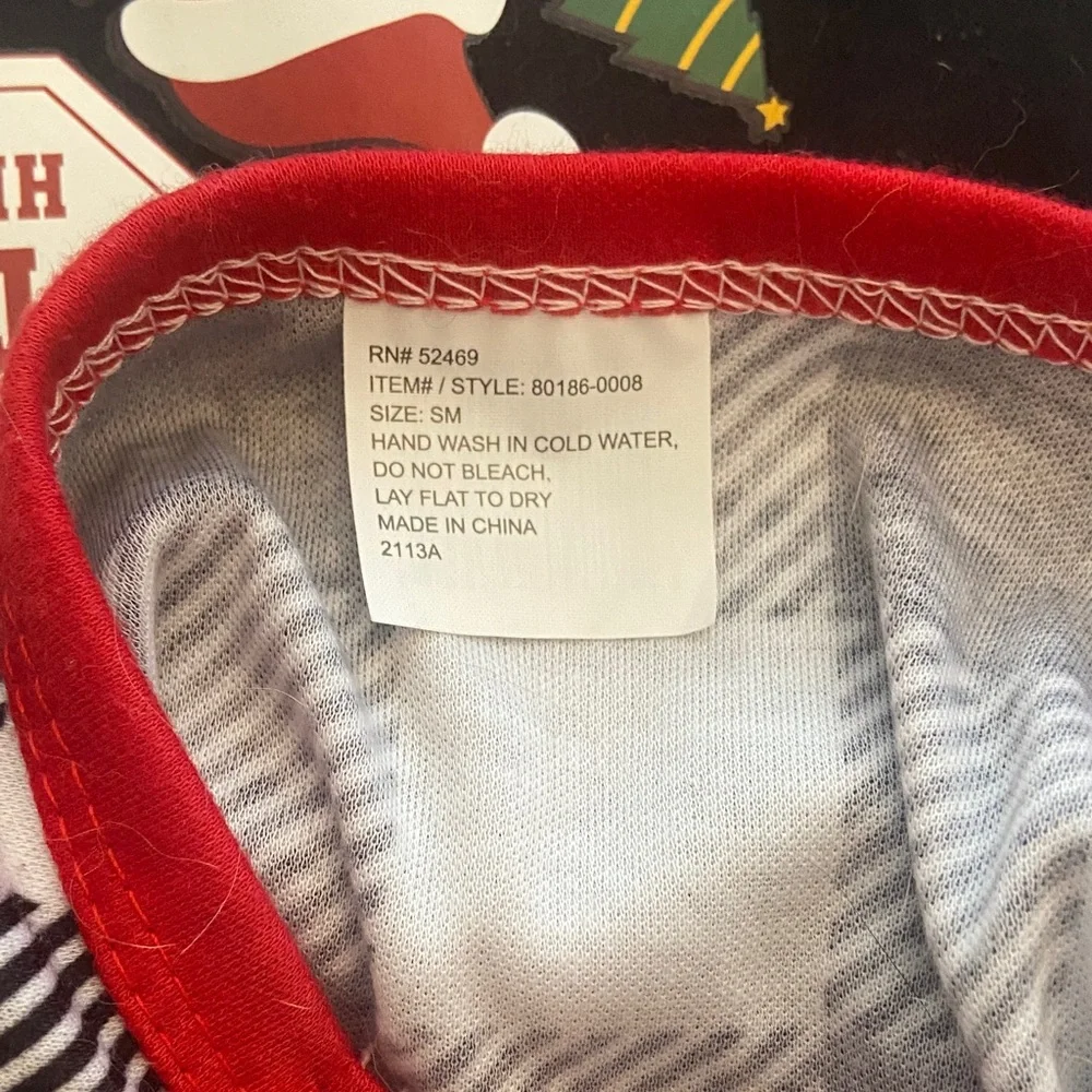 Plaid Dog Sweater with Santa Patch